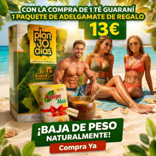 Té Guaraní Plan 30 días Té para adelgazar 60 saquitos con yerba Adelgamate incluída