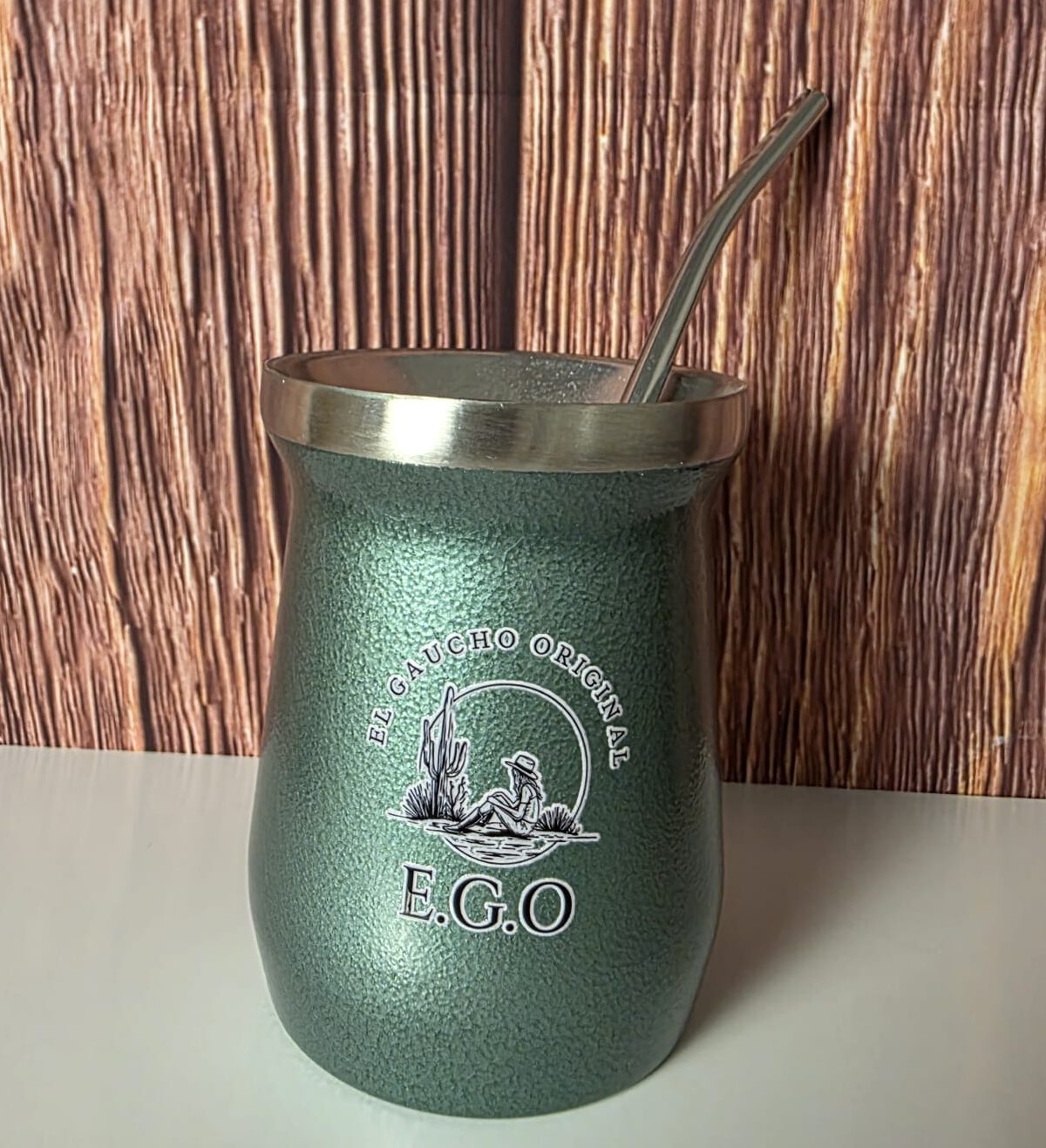 Mate y bombilla acero verde E.G.O