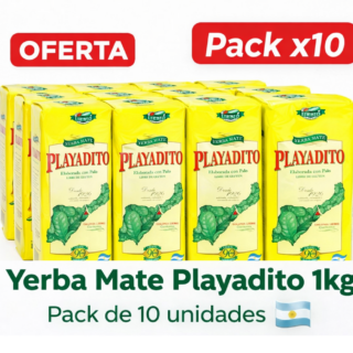 Pack 10Kg Yerba Playadito 1kg oferta