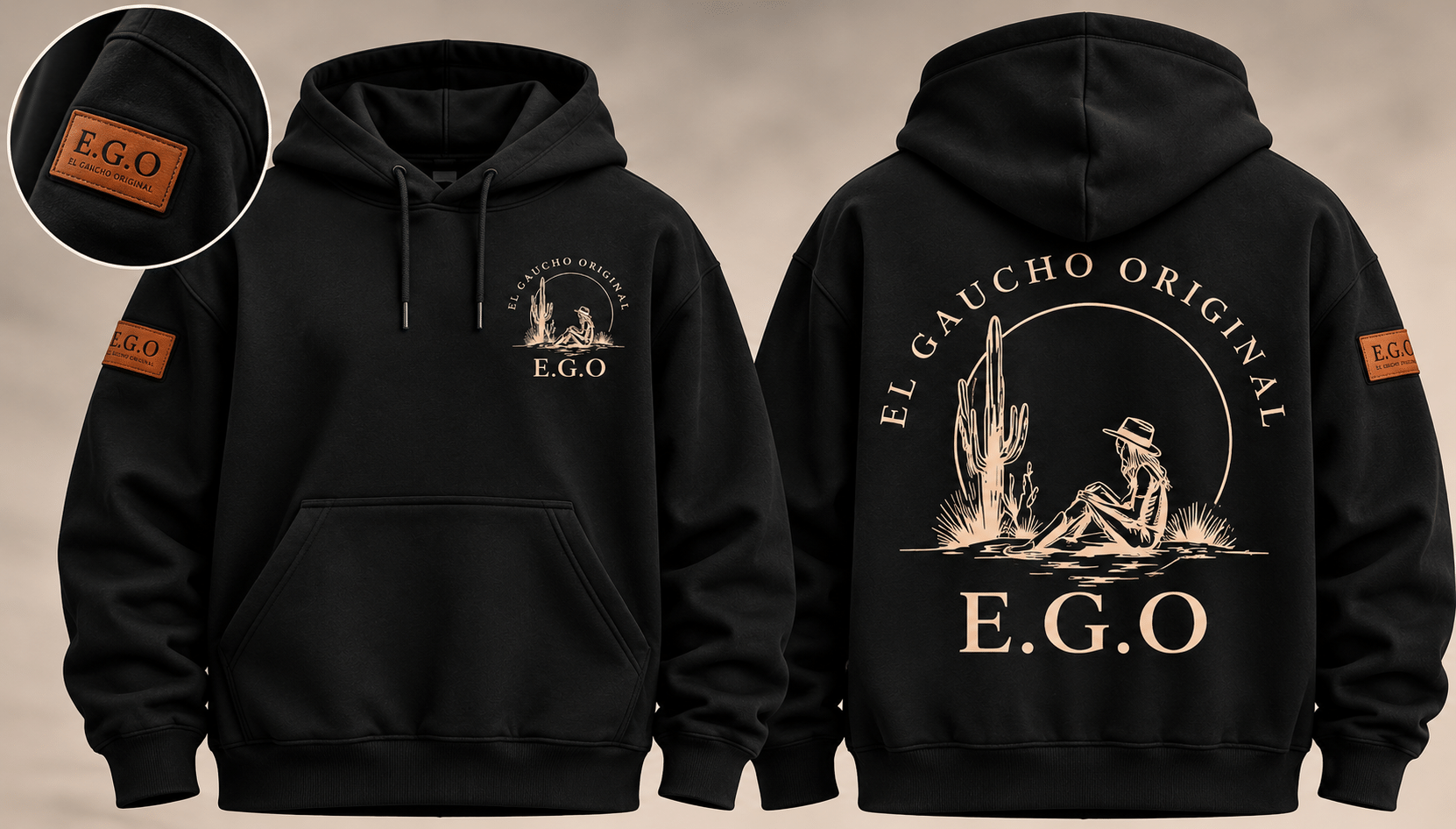 Sudadera Hoodie E.G.O El Gaucho original Cactus