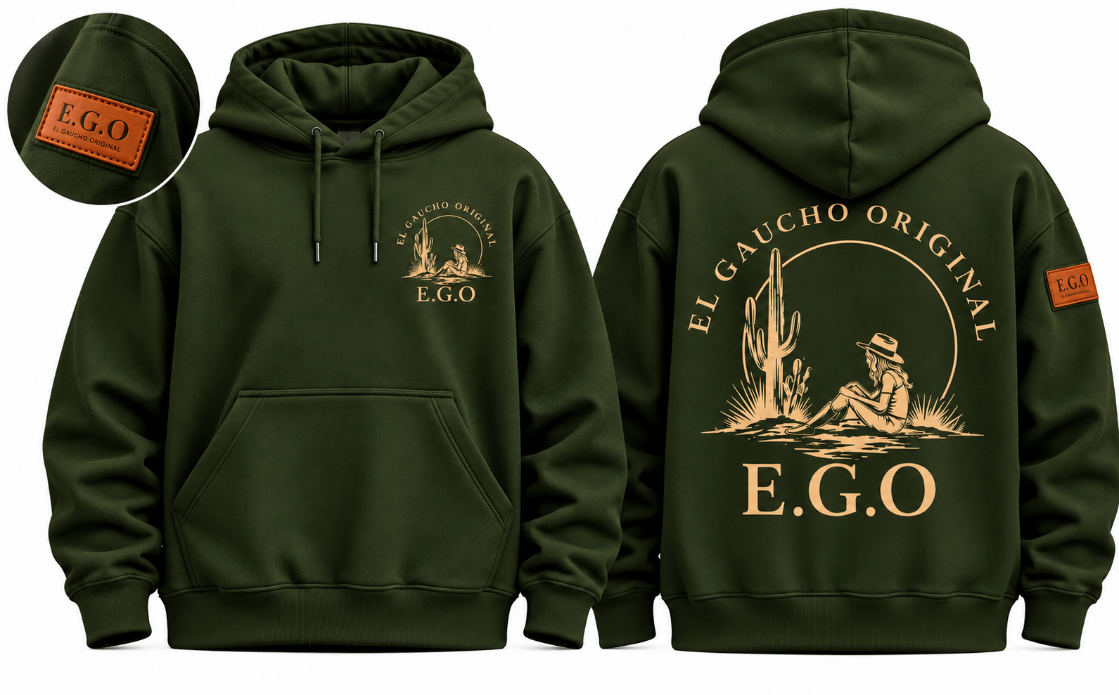 Sudadera Hoodie E.G.O El Gaucho original Cactus - Imagen 2